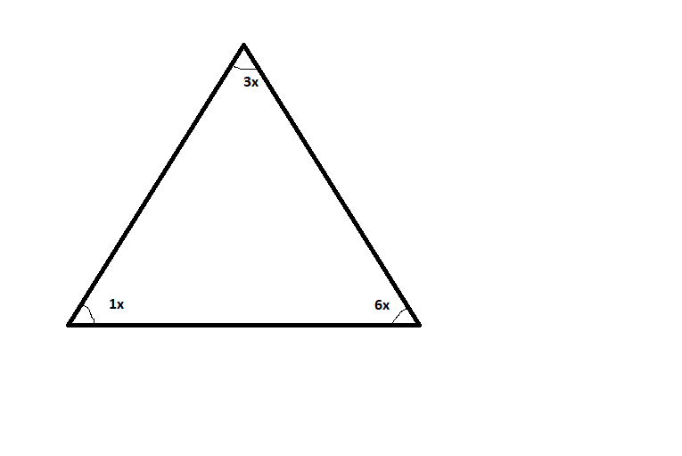 A triangles angle measures are in the extended ratio of 1 3Turito